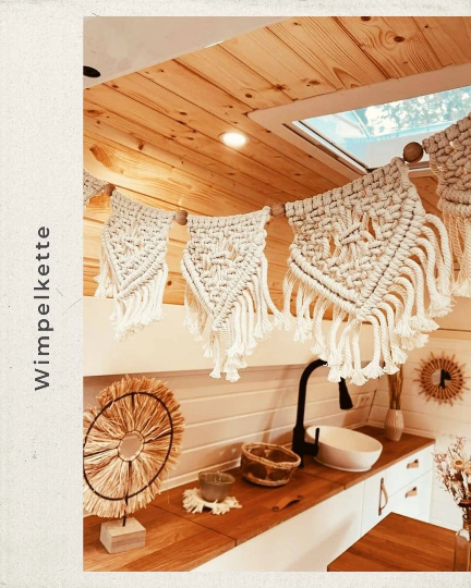 Makramee Wimpelkette