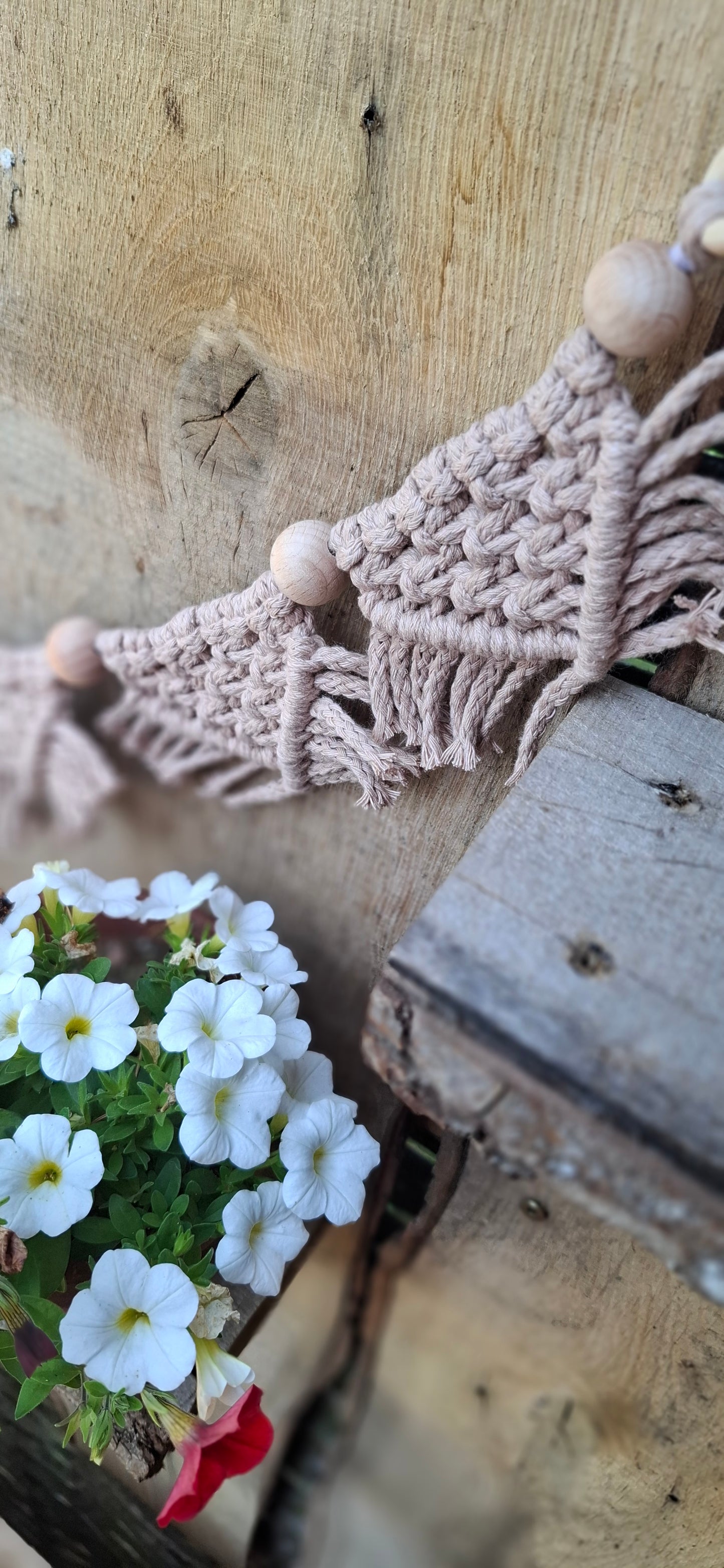 Makramee Mini Wimpelkette