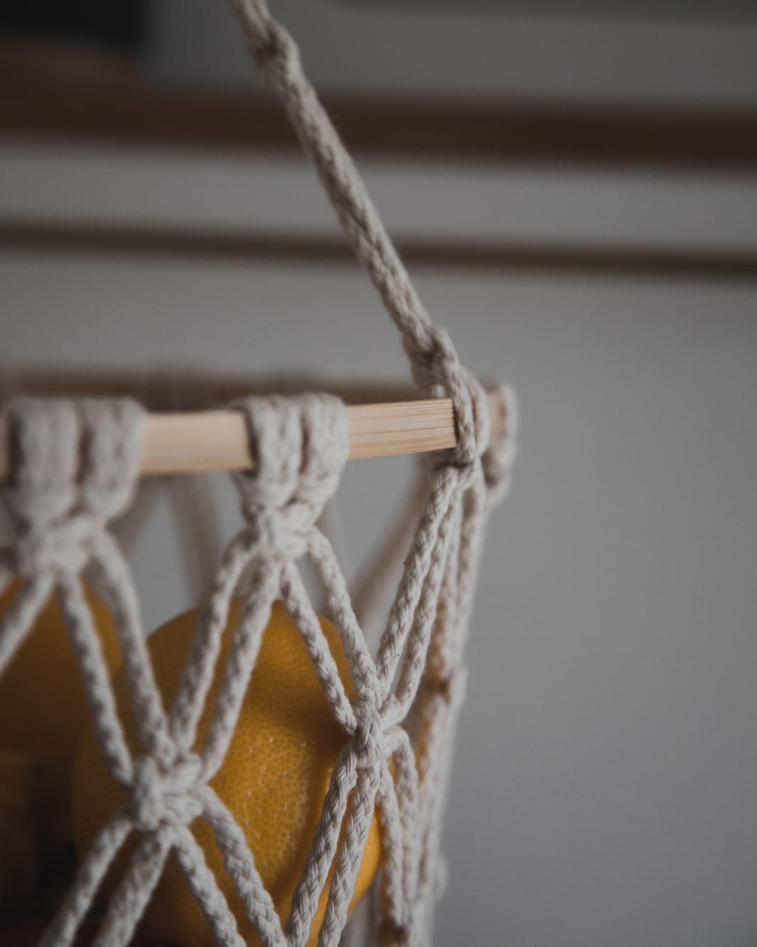 Makramee Korb in Trichteroptik