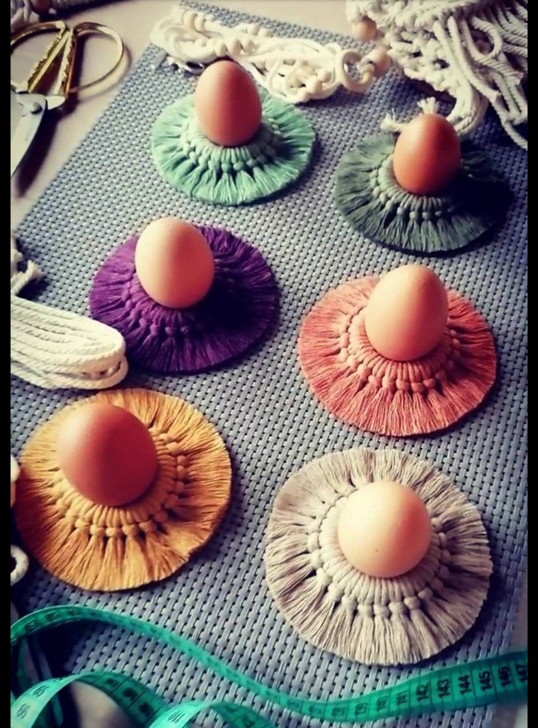 Makramee Eierhalter
